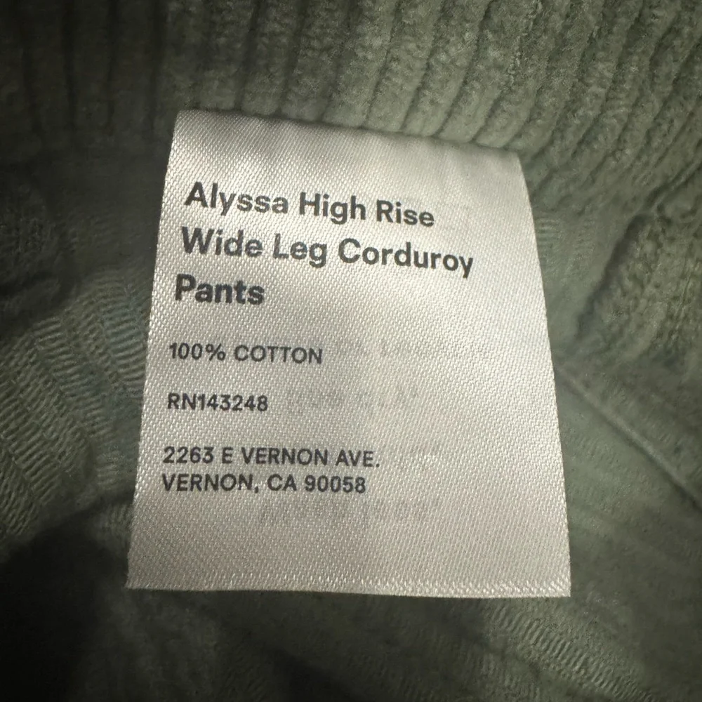 Reformation Olive Wide Leg Pants - Picture 3 of 5